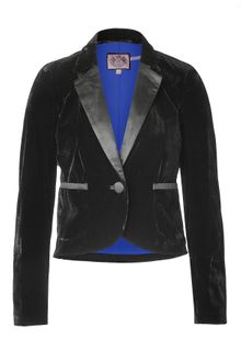 Juicy Couture Black Velvet Tuxedo Jacket - Lyst