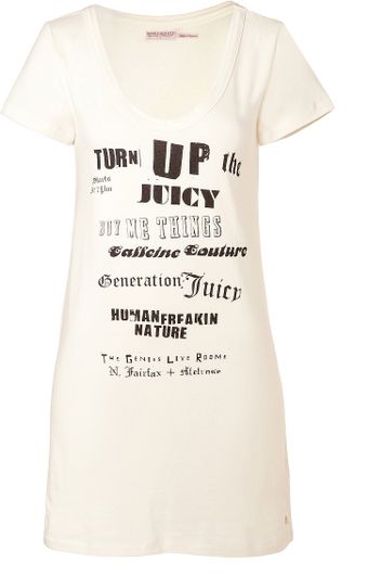  Ecru Angel Turn Up Sleep Shirt 