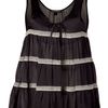 Kiki De Montparnasse Black Silk Chiffon Baby Doll Top in Brown (black) - Lyst