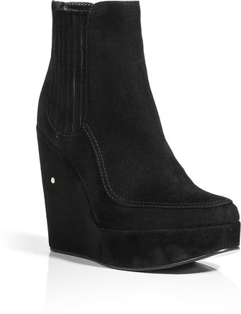  Black Suede Platform Booties 