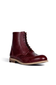 Marc Jacobs Oxblood Lace Up Brogue Boots - Lyst