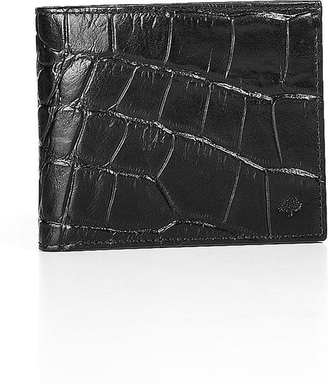 Mulberry Black Embossed Card Wallet in Black for Men - Lyst