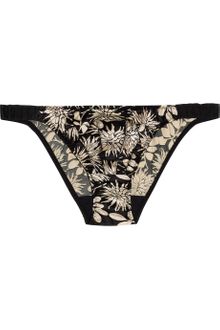 Stella McCartney Ilda Driving Printed Stretch Silk-Satin Briefs - Lyst