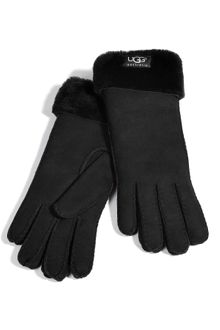 Ugg Black Turn Cuff Gloves - Lyst