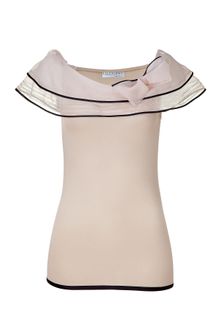 Valentino  Off The Shoulder Volant Top - Lyst