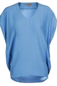 Vince Oversized Silk T-shirt - Lyst