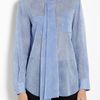3.1 Phillip Lim Fur Print Silk Shirt in Blue (denim) - Lyst