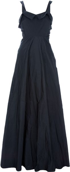 Acne Lillian Long Dress in Black - Lyst