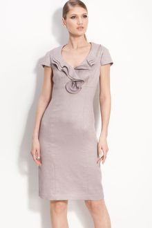 Adrianna Papell Ruffle Rosette Sheath Dress - Lyst