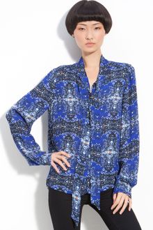 A.L.C. Batik Print Silk Blouse - Lyst