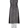 Ann Demeulemeester Sheer Dress in Black - Lyst