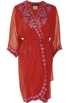 Silk Batik on Antik Batik Jilly Appliqu  D Silk Chiffon Kimono Dress   Lyst