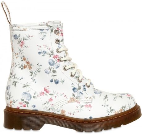 dr martens 3d flower lace up boots