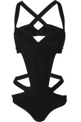 Hervé Léger Martine Cutout Bandage Sunsuit