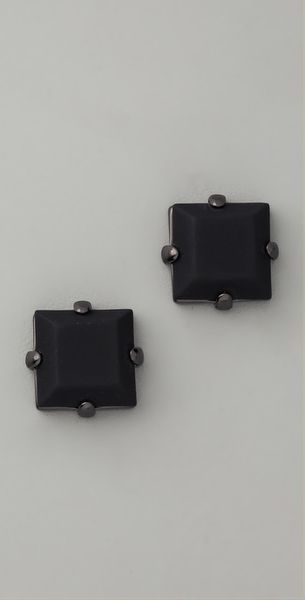 Marc By Marc Jacobs Bonkers Rubber Stone Stud Earrings in Black - Lyst