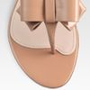 Miu Miu Patent Leather Tstrap Bow Sandals in Beige (nude) - Lyst