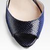 Miu Miu Snake Print Leather Slingback Platform Sandals in Blue - Lyst