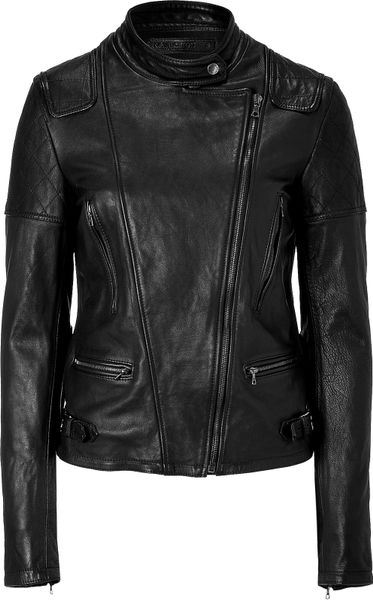 Neil Barrett Black Leather Biker Jacket in Black - Lyst