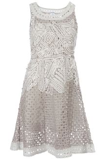 Oscar de la Renta Embroidered Dress - Lyst