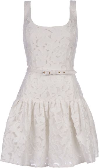 Oscar de la Renta Organza Sleeveless Dress - Lyst