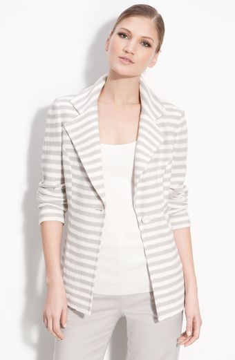  Collection Spectator Stripe Knit Blazer 