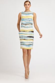St. John Sleeveless Dress - Lyst