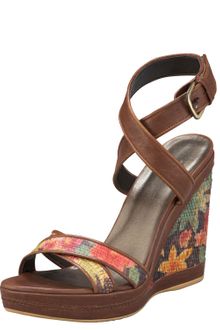 Stuart Weitzman Ankle-wrap Wedge Sandal - Lyst