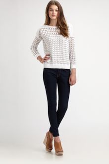 Theory Hadassa Open Weave Sweater - Lyst