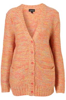 Topshop Knitted Fluro Stitch Cardi - Lyst