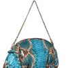 Zagliani New Greta Pyton Shoulder Bag in Blue (turquoise) - Lyst