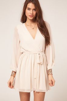 ASOS Collection Asos Wrap Dress with Sequin Cuff - Lyst