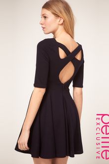 ASOS Collection Asos Petite Exclusive Cross Back Skater Dress - Lyst