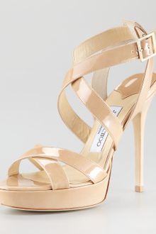 Jimmy Choo Vamp Platform Sandal, Nude - Lyst