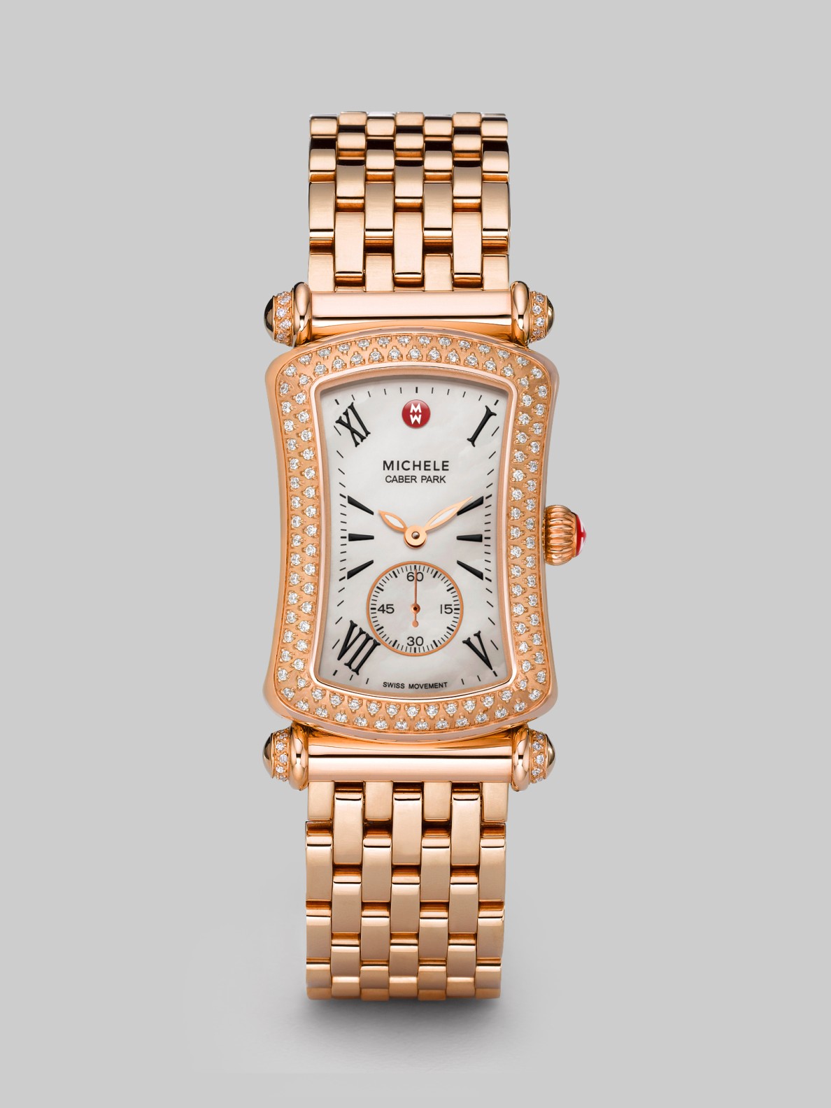 Michele Caber Park Rose Goldplated and Diamond Bracelet Watch in Gold Lyst