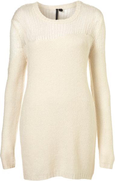 Topshop Graduated Mohair Jumper By Boutique in Beige (cream) - Lyst