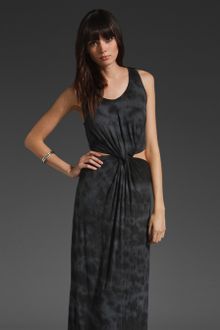 Black  Dress on Torn By Ronny Kobo Blair Exotic Print Knot Dress In Brown   Lyst