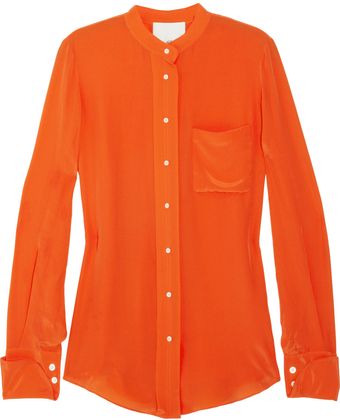 3.1 Phillip Lim Silk Crepe De Chine Shirt - Lyst