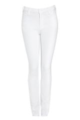Acne White Mid Rise Skinny Jeans