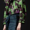 Burberry Prorsum Cropped Crochet Parka in Green (emerald) - Lyst