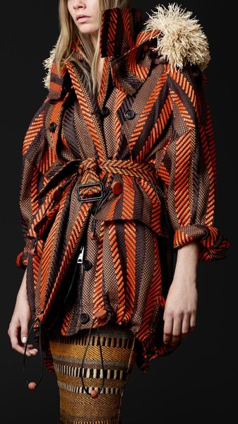 Burberry Prorsum Oversize Woven Cocoon Parka - Lyst