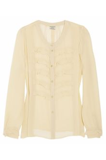 By Malene Birger Brisania Ruffled Silk Blouse - Lyst