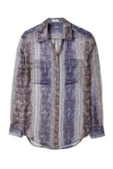 Equipment Python Print Chiffon Signature Shirt