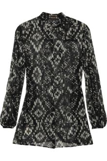 Giambattista Valli Printed Silk-georgette Blouse - Lyst