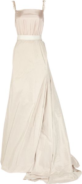 Lanvin Taffeta and Silk Gown in Pink (blush) - Lyst