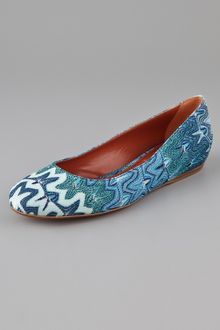 Missoni Ballet Flats - Lyst