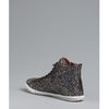 Miu Miu Anthracite Glitter Studded Cap Toe Hitop Sneakers in Gray (anthracite) - Lyst