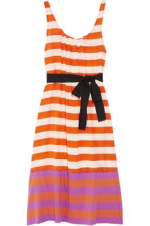 Sonia By Sonia Rykiel Striped Cotton and Silk Dress - Lyst