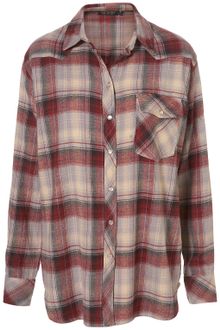 Topshop Williamsburg Oversize Check Shirt - Lyst
