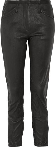 3.1 Phillip Lim Cropped Skinny Leather Pants - Lyst