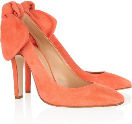 Carven Suede Slingbacks in Orange - Lyst